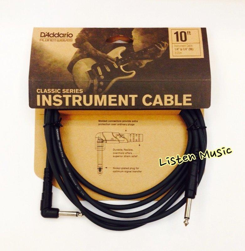 D'Addario Planet Waves Classic 系列 CGTRA L頭導線【10呎20呎可選】