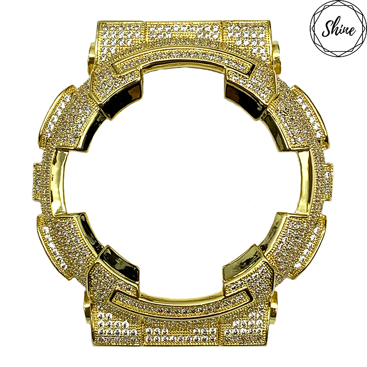 GA-110 客製 金X白閃石金屬錶殼 (新款)