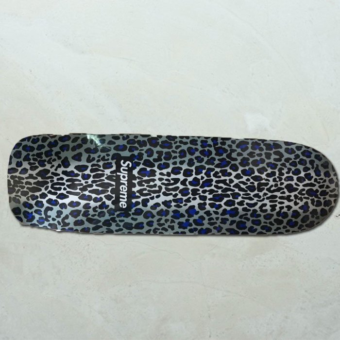 【車庫服飾】SUPREME Leopard Cruiser BOX LOGO Deck 2009  藍豹紋 經典收藏滑板