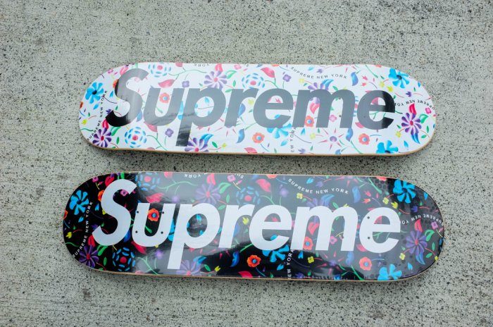 【車庫服飾】Supreme Airbrushed Floral Skateboard 黑色花花滑板 