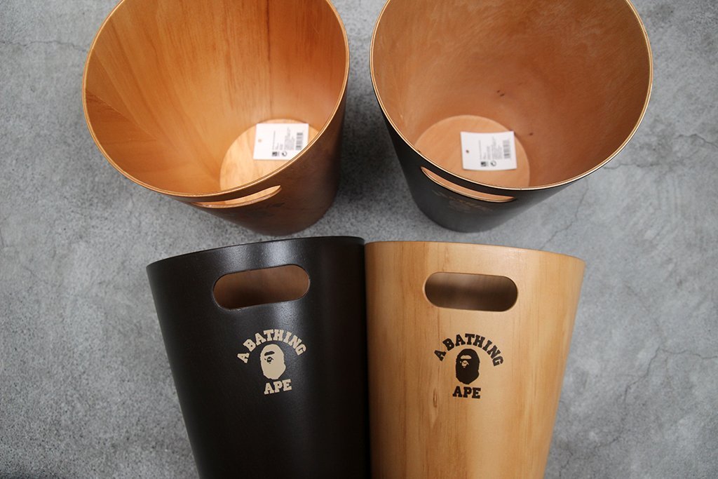 【車庫服飾】收藏品出售 A BATHING APE BAPE Wood Trash Box 木製 垃圾桶 木桶 非市售品