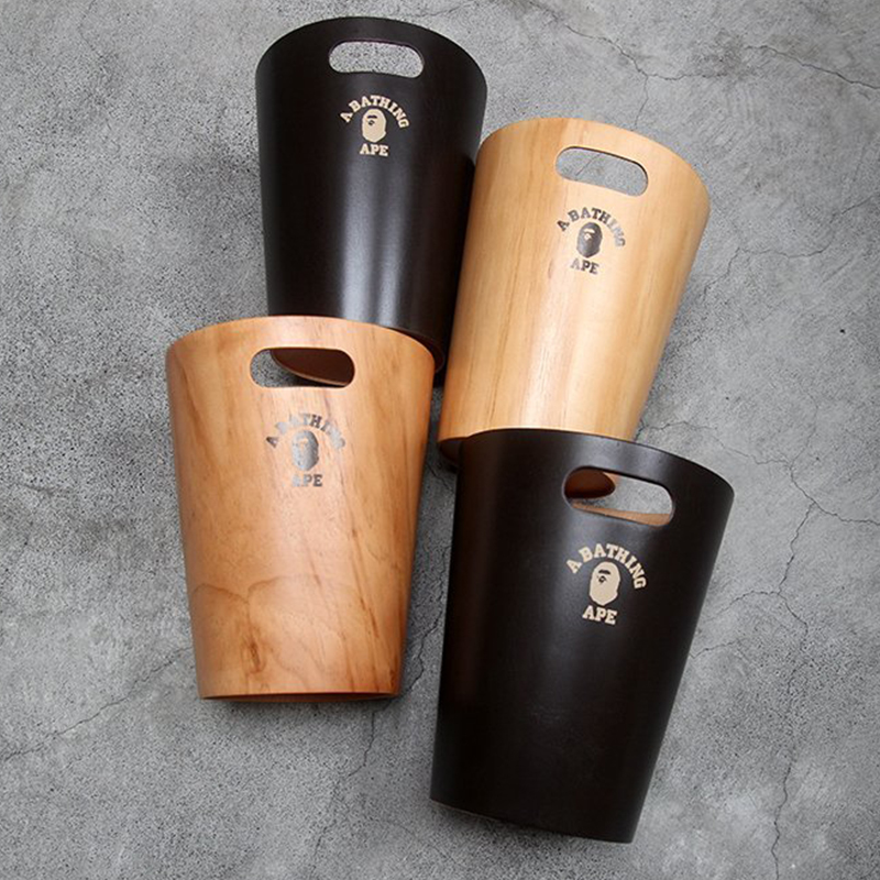 【車庫服飾】收藏品出售 A BATHING APE BAPE Wood Trash Box 木製 垃圾桶 木桶 非市售品