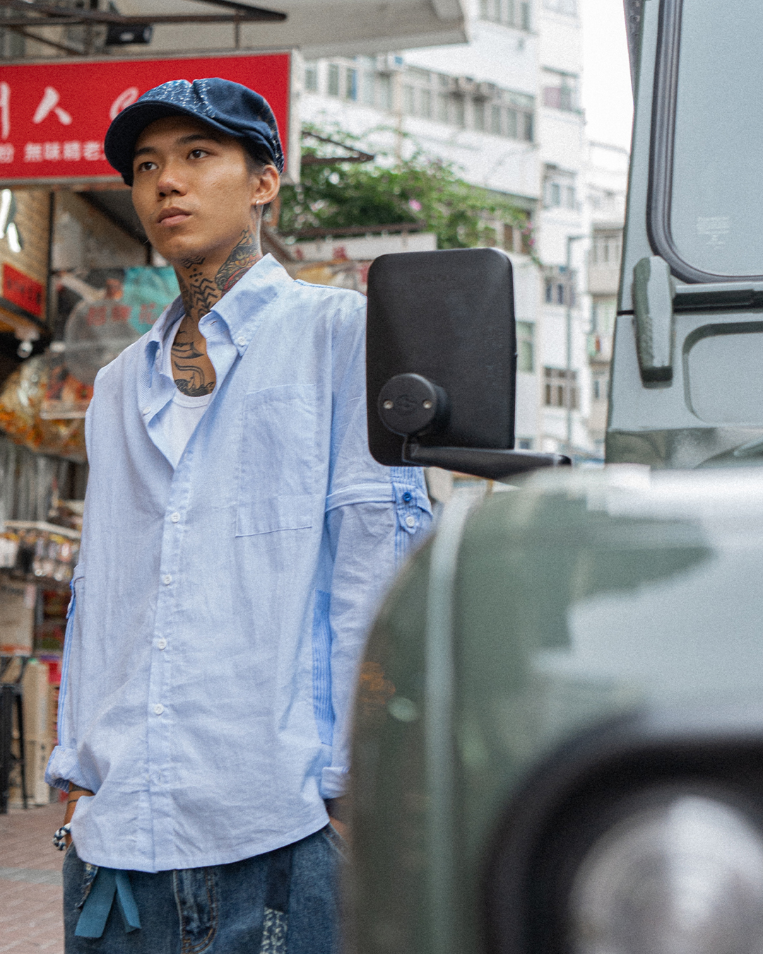 【FUMBLEU】BORO Striped Shirt with Detachable Sleeves｜BORO｜Hong Kong Design Brand