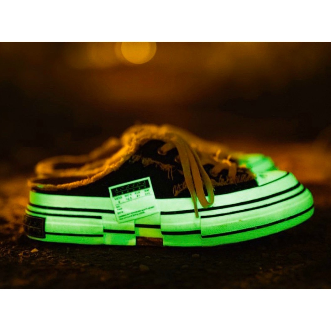 xVESSEL G.O.P Slip On 吳建豪 解構 夜光 懶人鞋 穆勒鞋 黑白 黑色