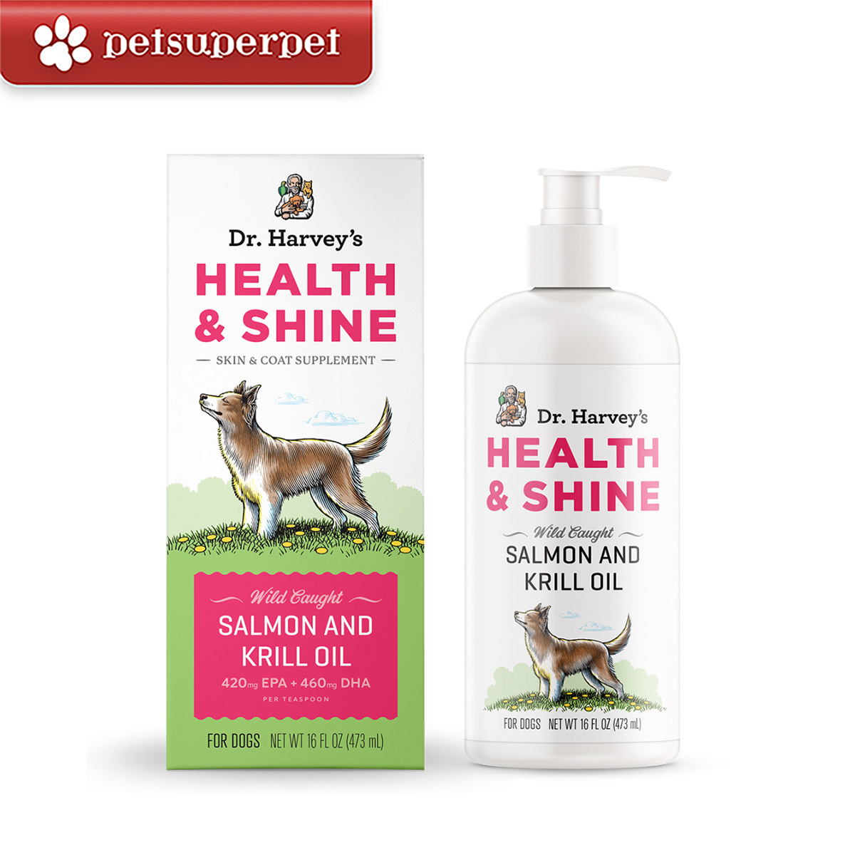 【原裝行貨】Dr. Harvey's Health & Shine 三文魚及磷蝦油補充劑 473ml