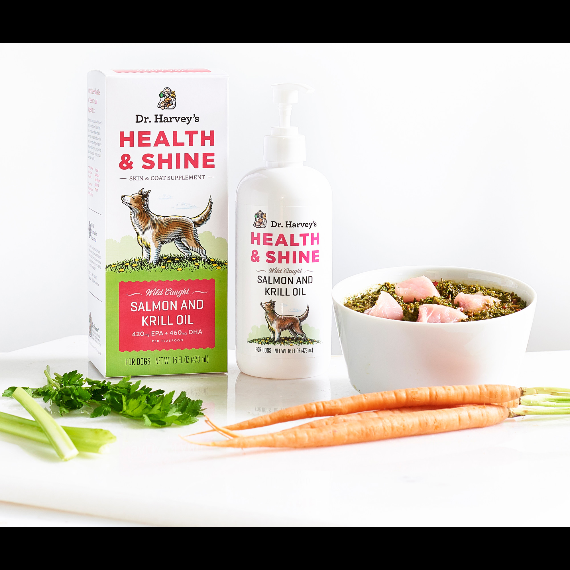 【原裝行貨】Dr. Harvey's Health & Shine 三文魚及磷蝦油補充劑 473ml