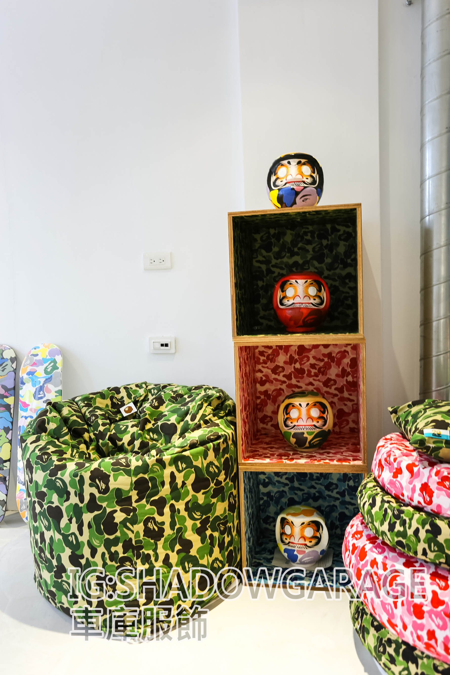 【車庫服飾】收藏品出售 A BATHING APE BAPE X NOWHERE 20週年紀念系列 綠迷彩巨型懶骨頭