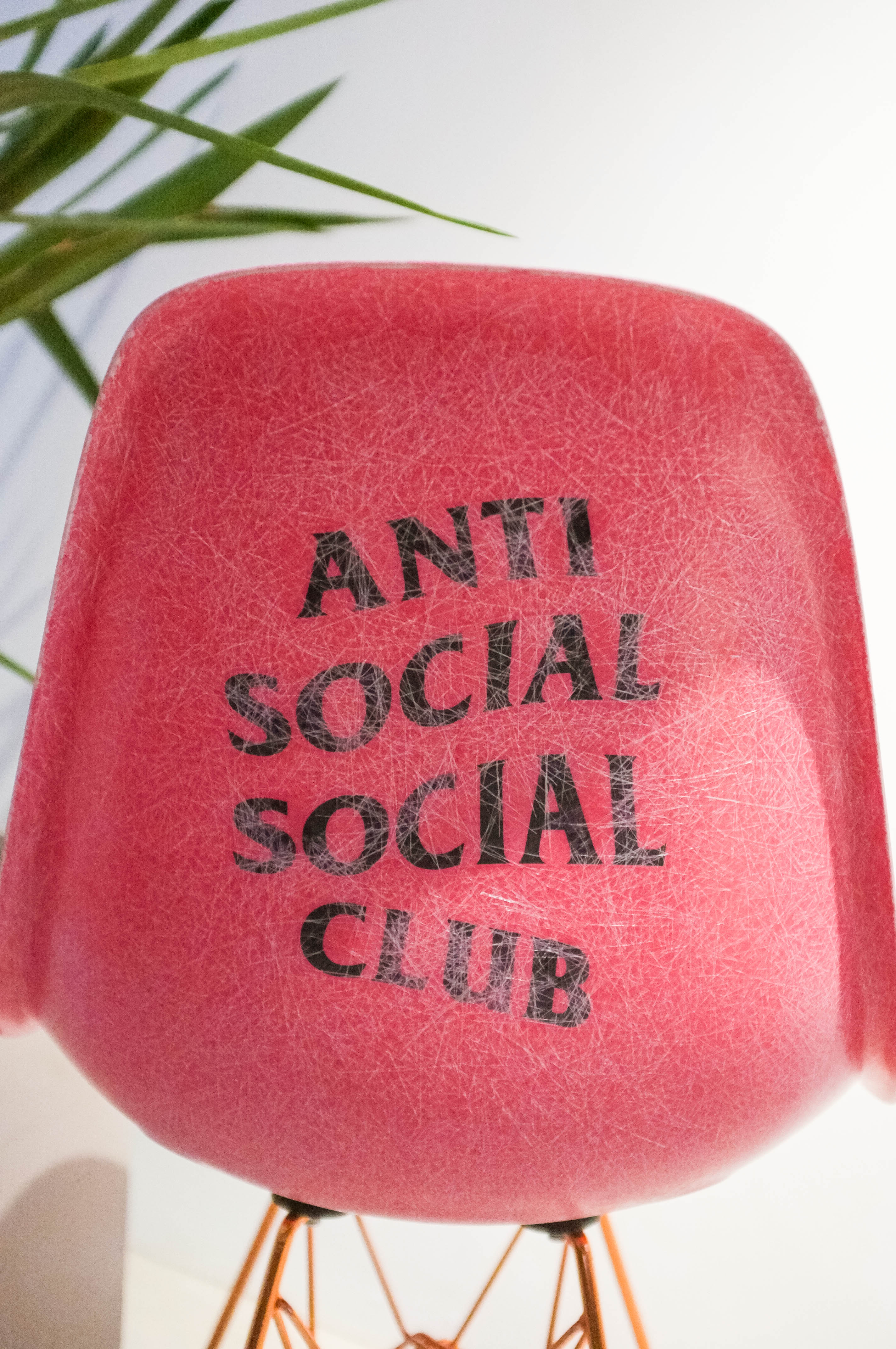 【車庫服飾】收藏品出售 Modernica X ASSC Anti Social Social Club 粉紅貝殼椅