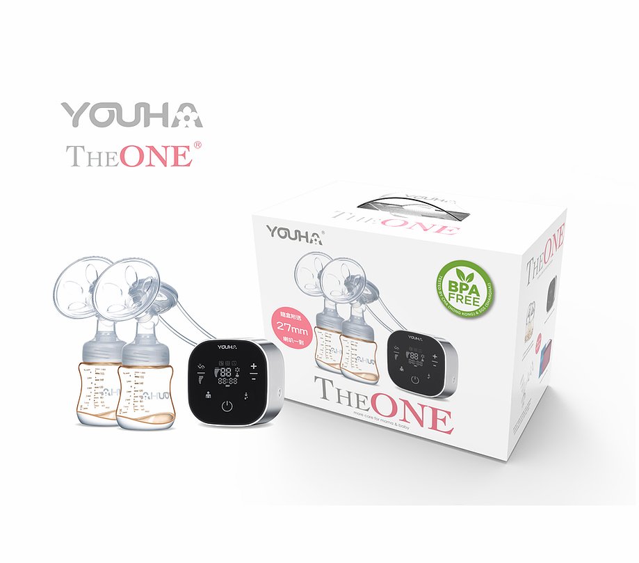 Youha The One Double Electric Breast Pump - Quiet & Lightweight, Hong Kong Licensed Product
