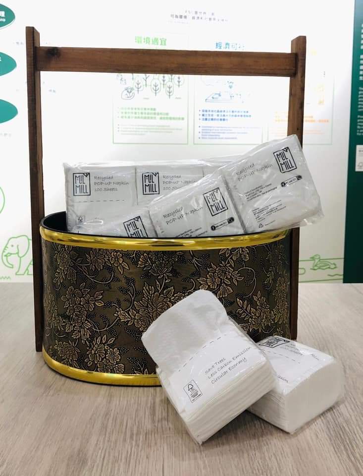 Mil Mill喵坊 抽取式餐巾紙 6包裝 | 再生紙巾 | 環保紙巾 | 香港品牌