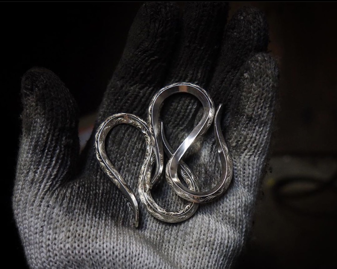 唐草純銀鎖匙扣