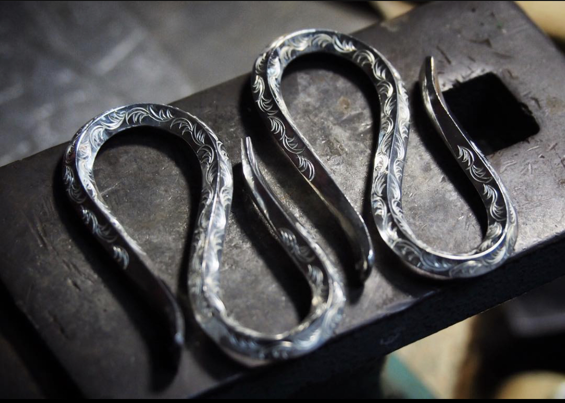 唐草純銀鎖匙扣