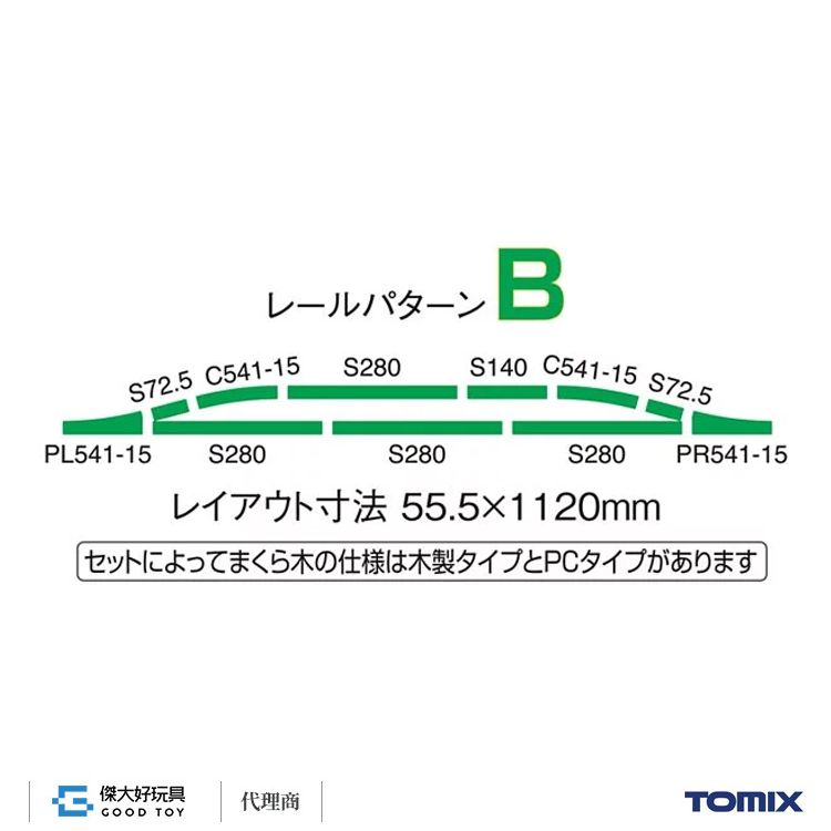 TOMIX 91026 線路組(PC枕木) 電動變軌線路待避線B