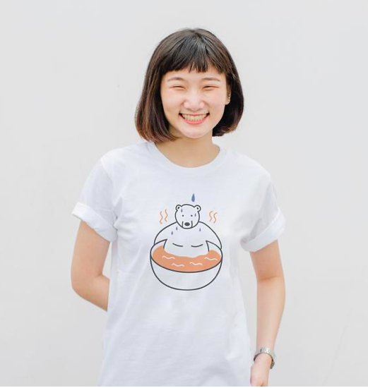 ABEARABLE 放鬆放鬆肥肉也鬆鬆變色設計T-SHIRT