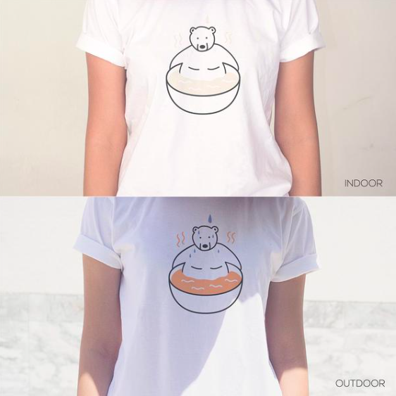 ABEARABLE 放鬆放鬆肥肉也鬆鬆變色設計T-SHIRT