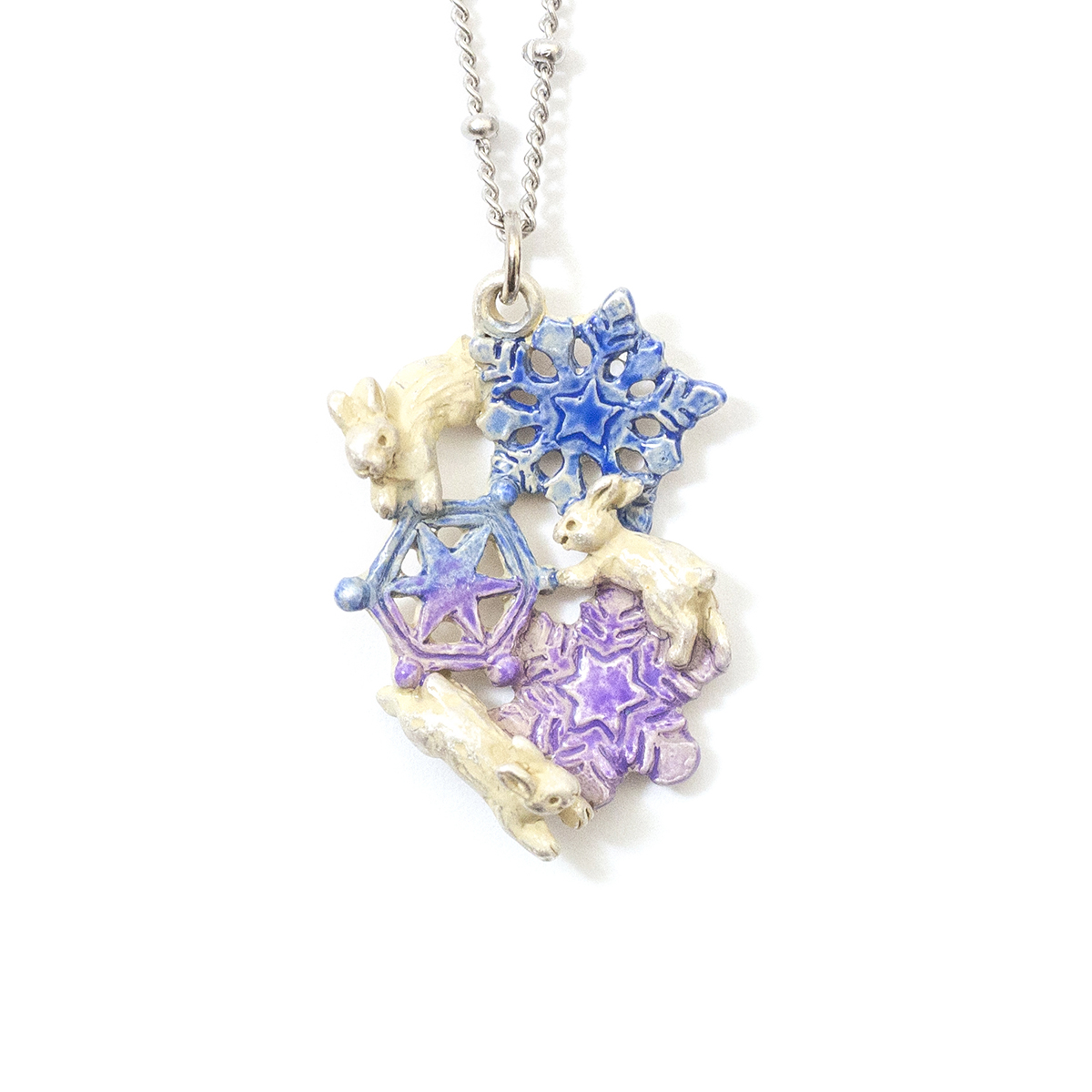 Palnart Poc 日本制兔子與雪花遊玩頸鏈