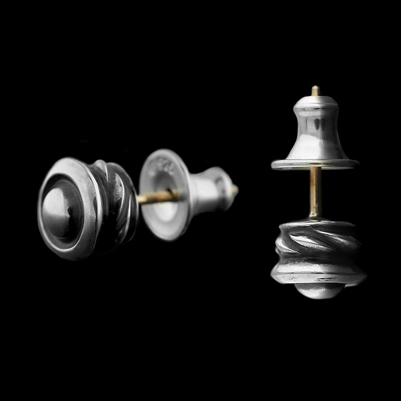 Mating Flight Earrings: Carved Stud