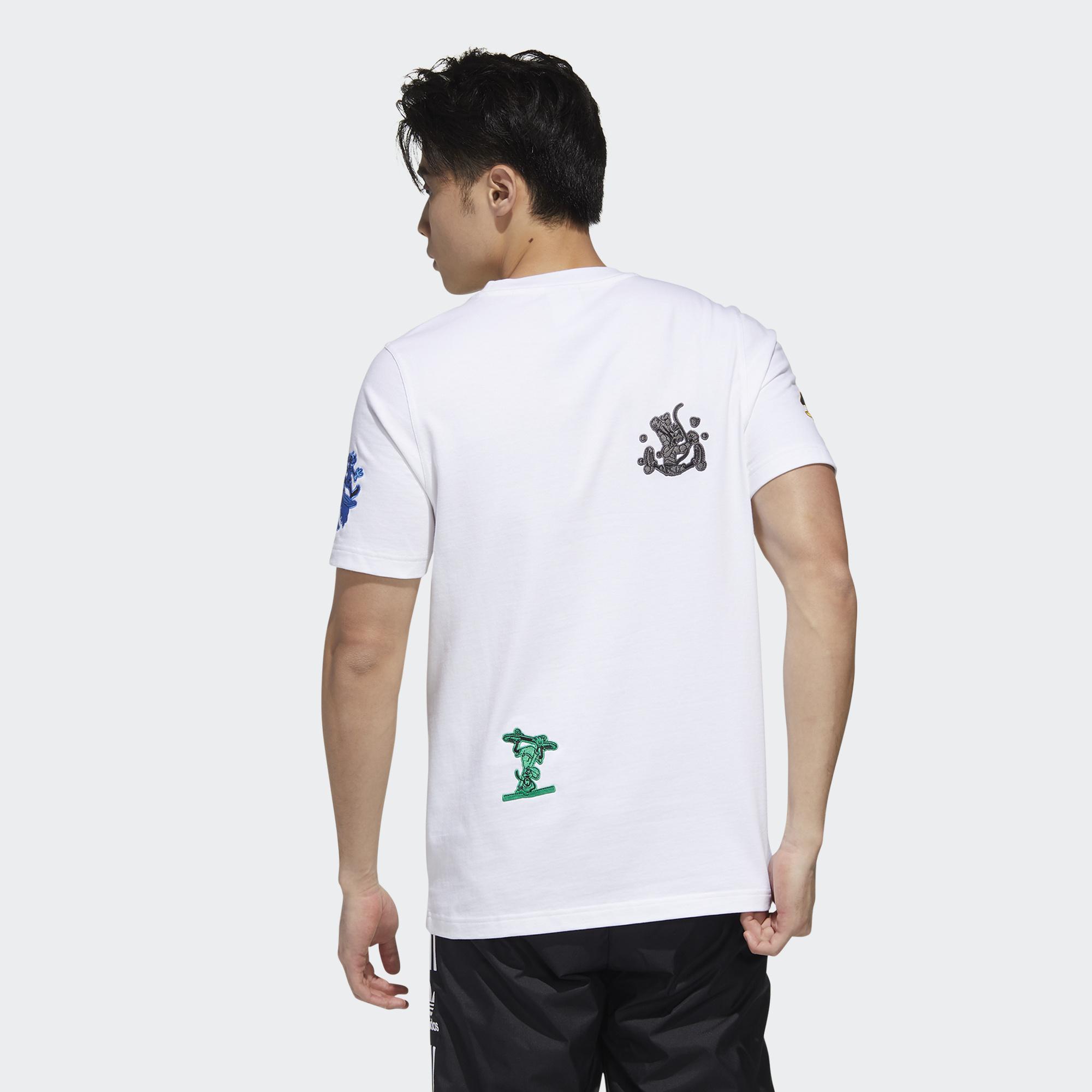 【 adidas X DISNEY "GOOFY" TEE 限量聯名電繡短TEE - 白 】