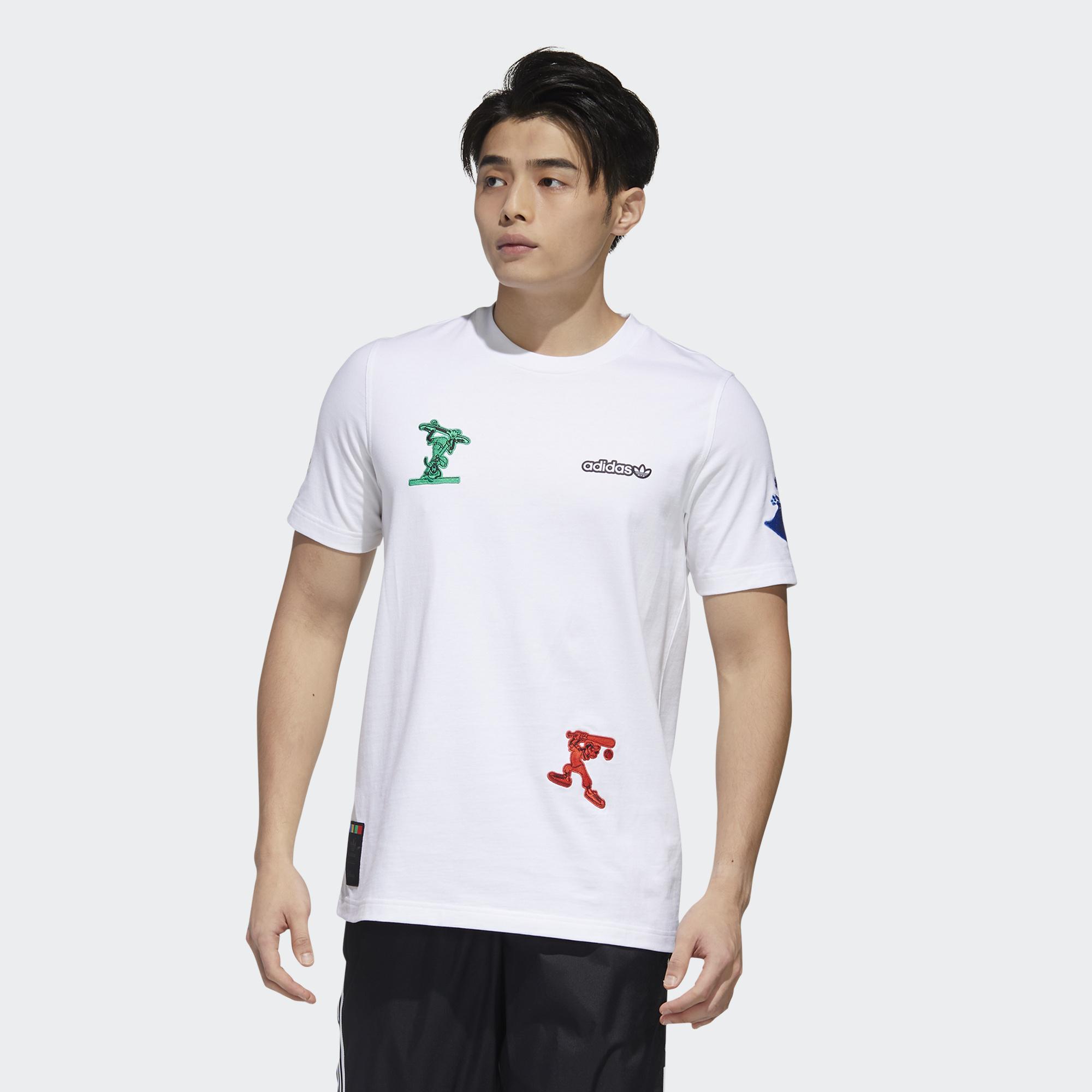 【 adidas X DISNEY "GOOFY" TEE 限量聯名電繡短TEE - 白 】