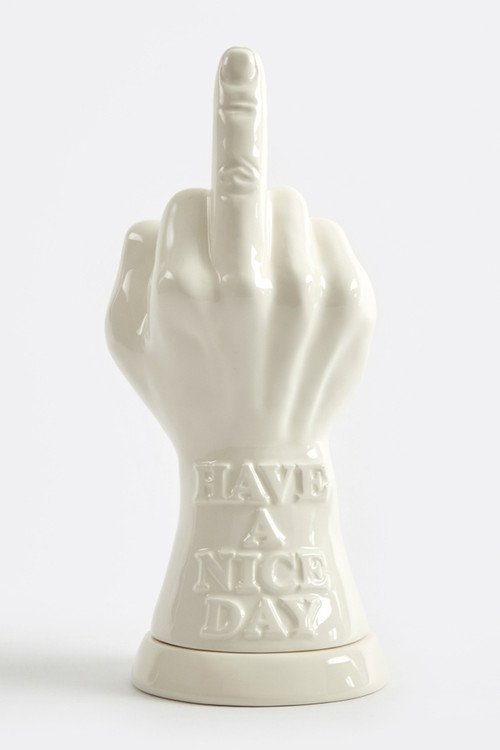 【車庫服飾】NEIGHBORHOOD CHEEKY MIDDEl FINGER INCENSE CHAMBER 中指香台 白色