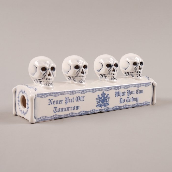 【車庫服飾】NEIGHBORHOOD BOOZE Skull/ CE Incense Chamber 藍色 香台