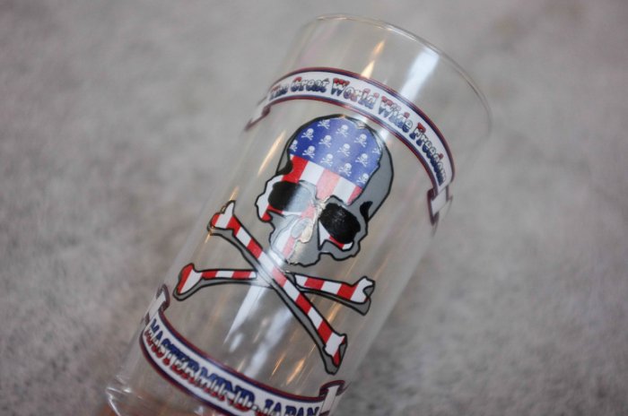 【車庫服飾】收藏品出售 MASTERMIND JAPAN MMJ  GLASS USA FLAG 美國 國旗 骷髏玻璃杯