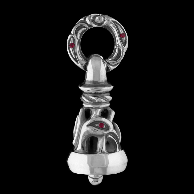 Mating Flight Pendant: Dove Bell M with stones