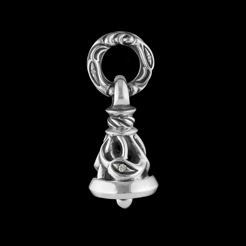 Mating Flight Pendant: Crane Bell with Diamond