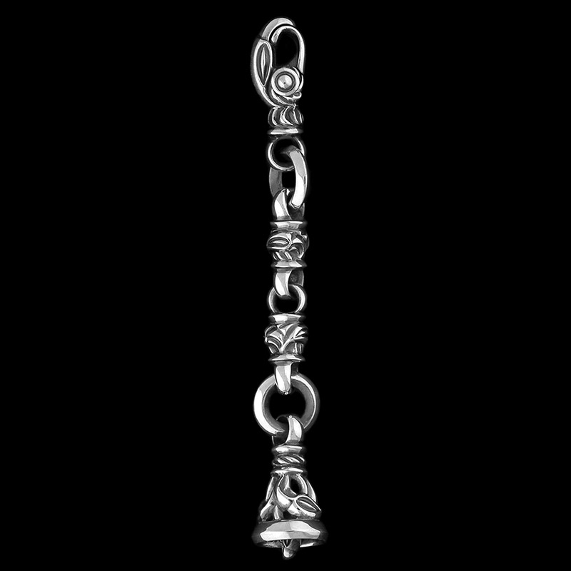 Mating Flight Key Clasp: Double Hawk with Crane Bell - Medium