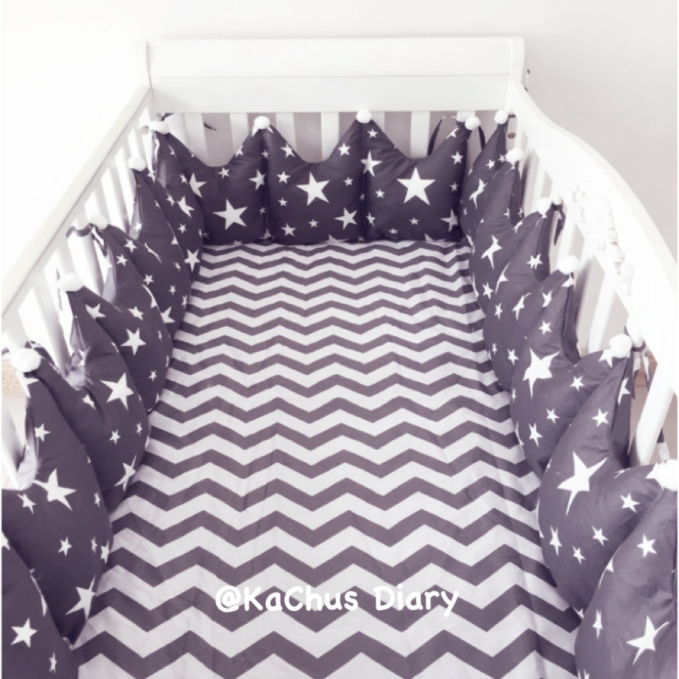 Grey Star Pillow Bumper