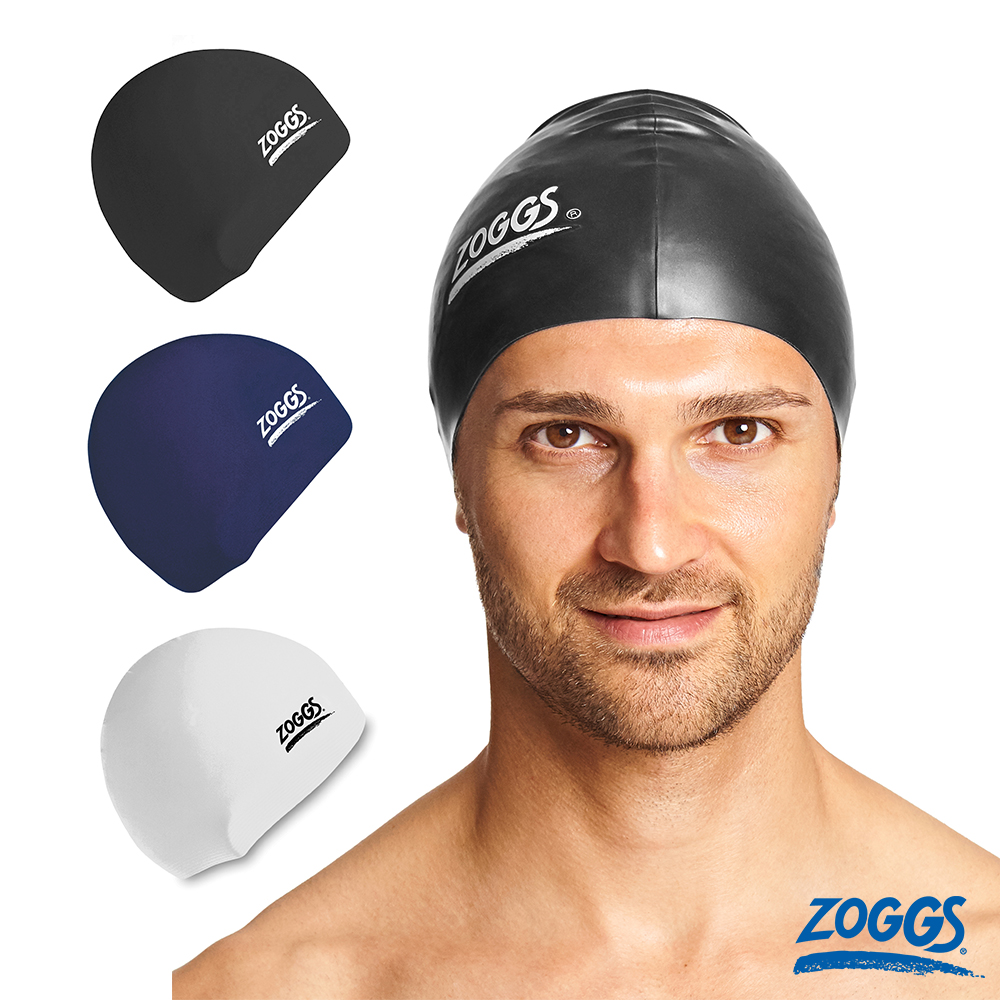 ZOGGS 成人《立體LOGO》矽膠泳帽(防水/選手可用)