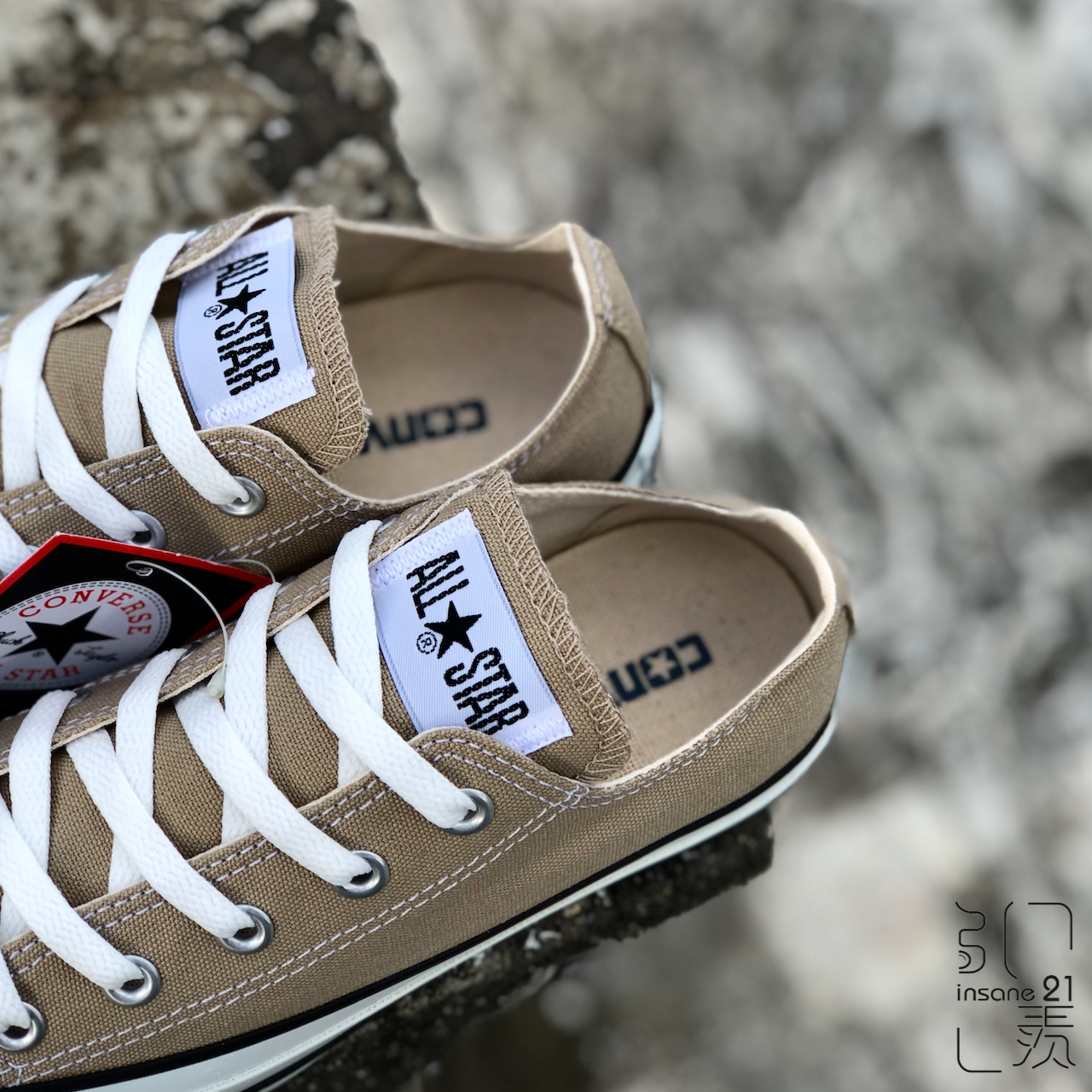 CONVERSE 匡威 基本款 奶茶 低筒 日本限定 1CL129