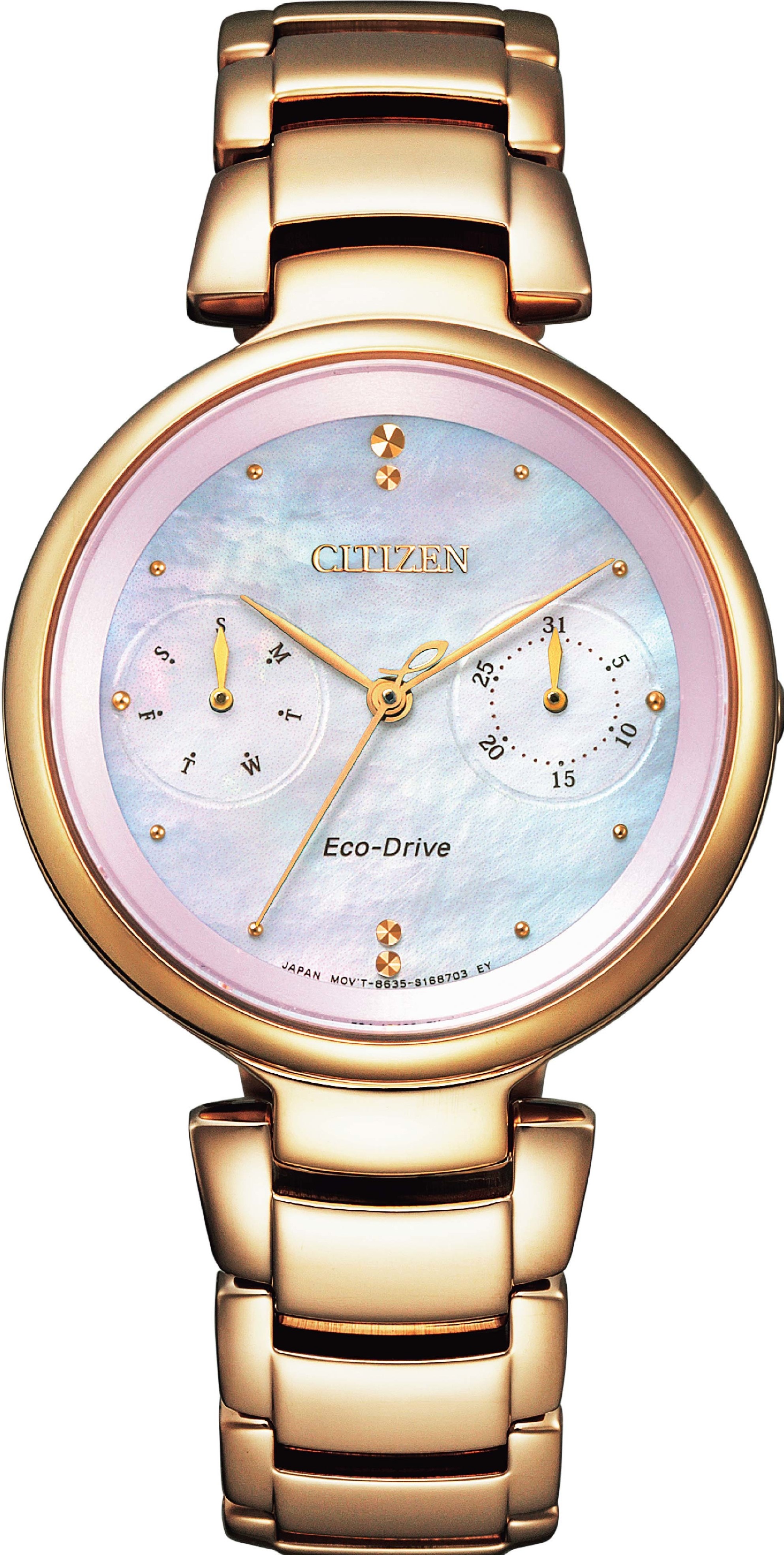 萬年鐘錶 - Citizen 星辰錶  L 系列   光動能女錶  FD1103-89Y   錶徑32.5MM