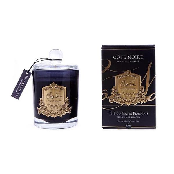 【Côte Noire】French Morning Tea 450g Crested Candle  - Gold