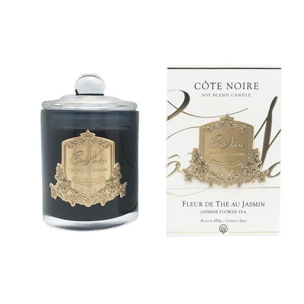 【Côte Noire】Jasmine Flower Tea 450g Crested Candle - Gold
