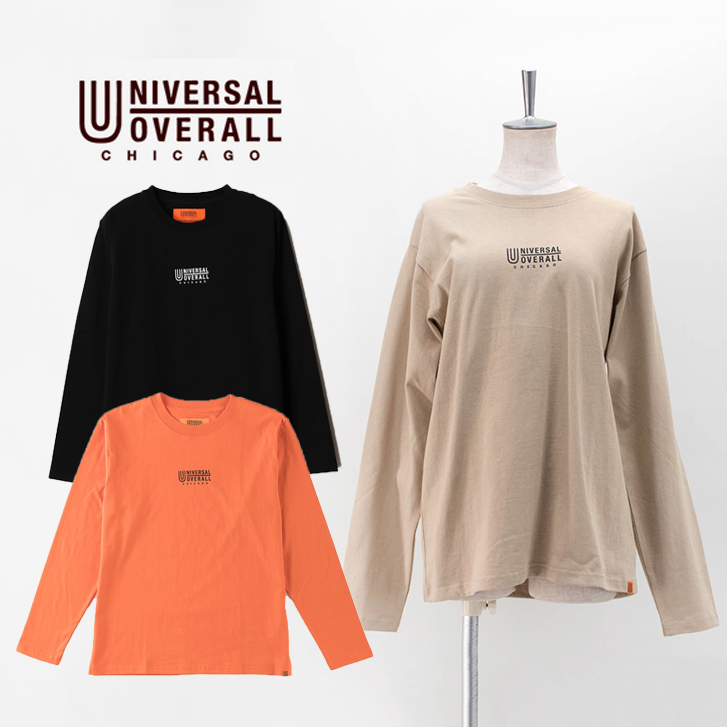 UNIVERSAL OVERALL LOGO LONG SLEEVE TEE 黑色 沙色 橘色 長T 薄長T 男女款【U933220】