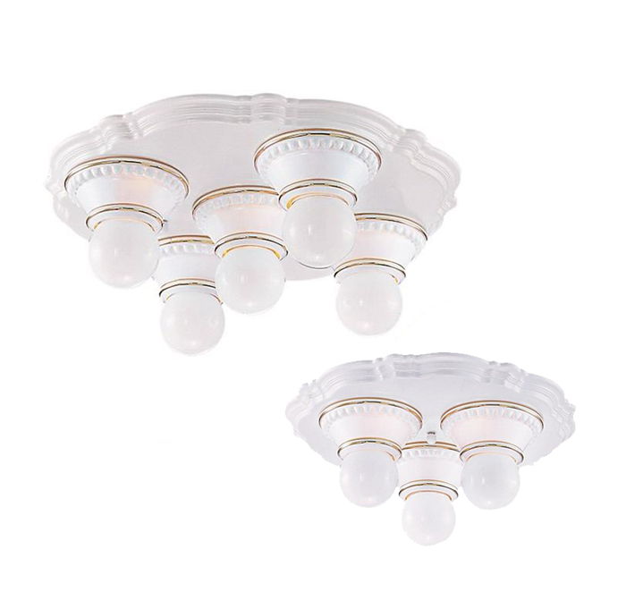 《免運》簡約白玉吸頂燈 三/五燈 吸頂燈 E27 LED燈泡另計 美術燈