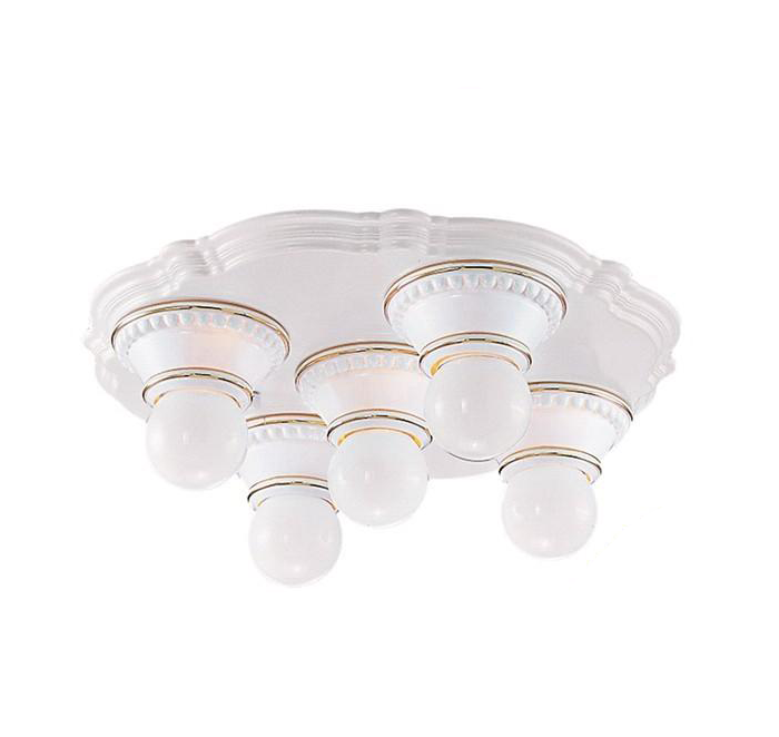 《免運》簡約白玉吸頂燈 三/五燈 吸頂燈 E27 LED燈泡另計 美術燈