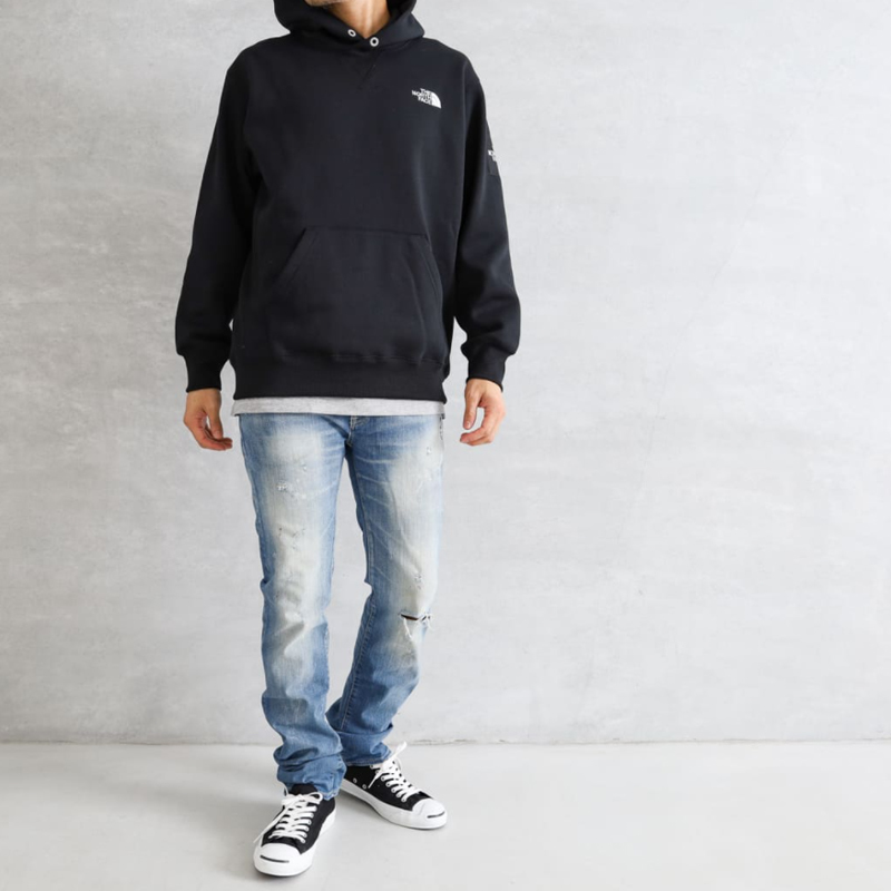 **特價商品售出不退換**TNF日版 THE NORTH FACE SQUARE LOGO 連帽 帽T 【NT62039】