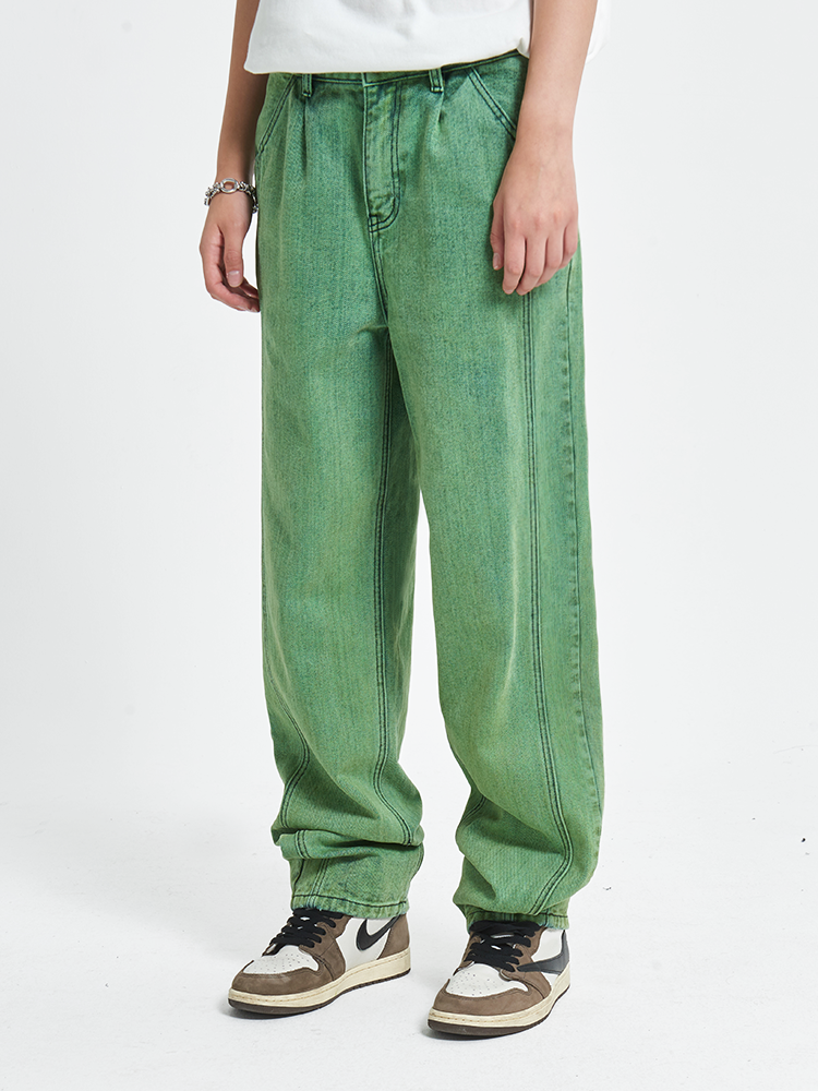 I DON‘T SMOKE 炒茶色 做舊 直筒 街頭 工作褲 DONSMOKE Don’t Smoke