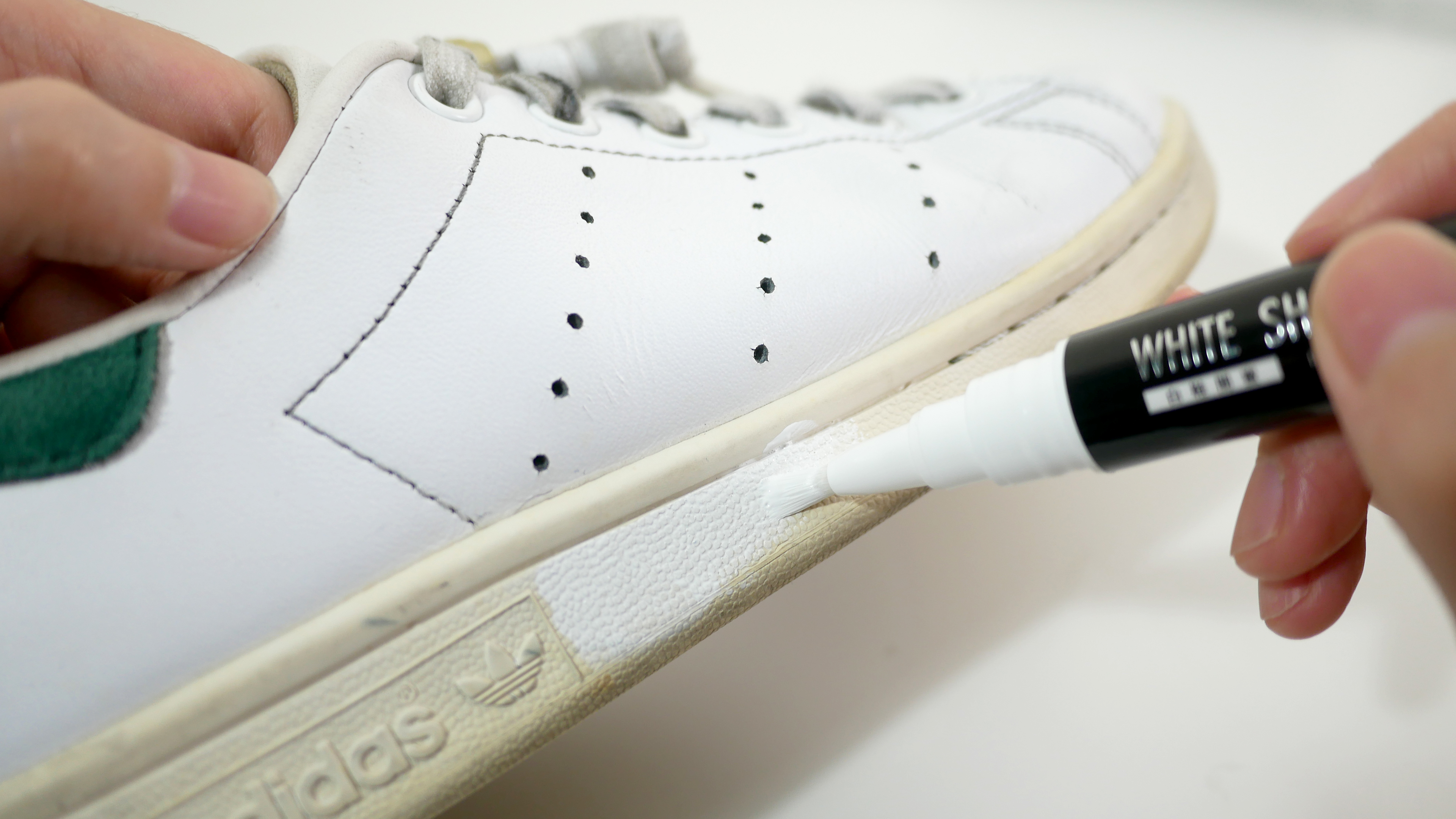 stan smith泛黃鞋底補色