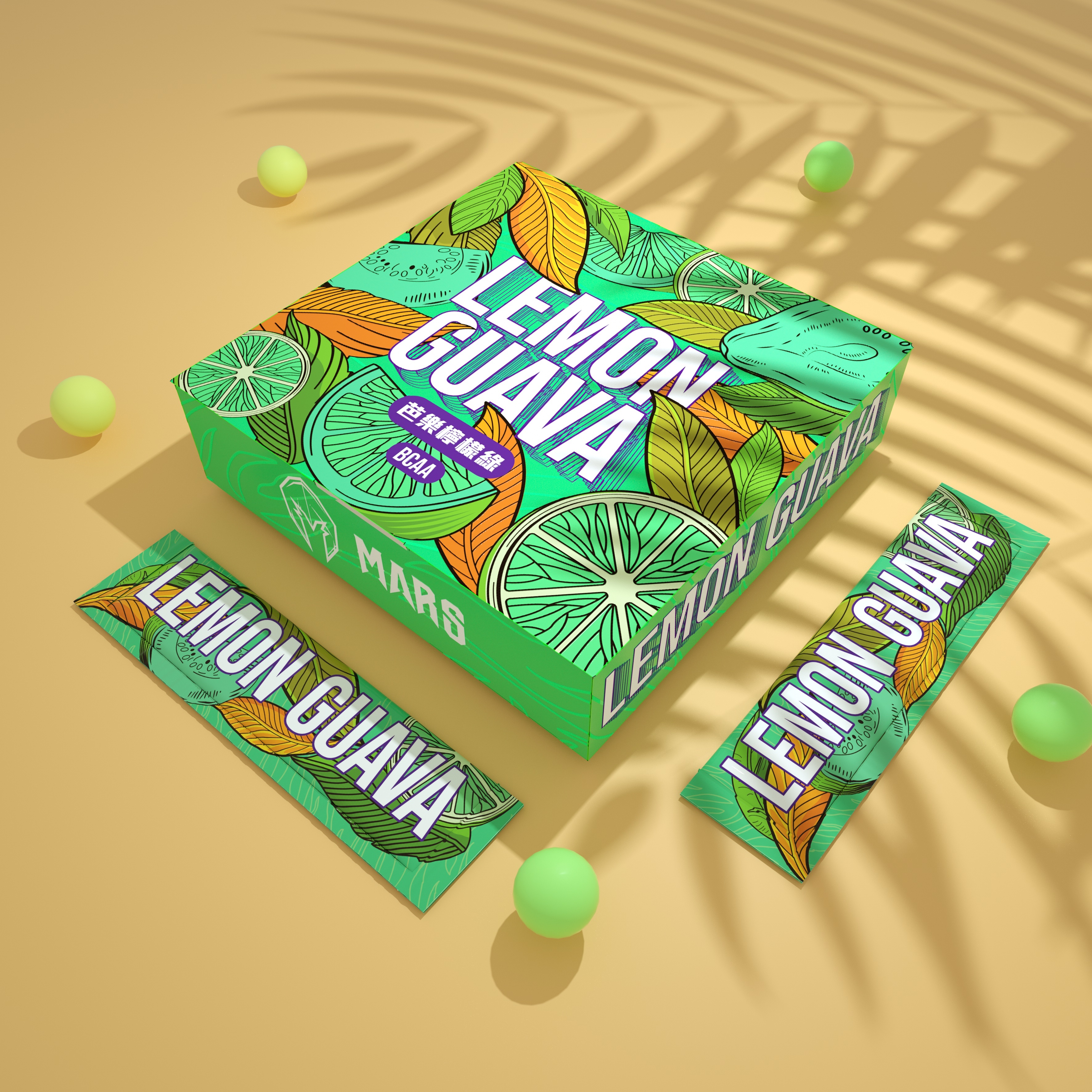 MARS BCAA 支鏈胺基酸沖劑 (芭樂檸檬綠口味)