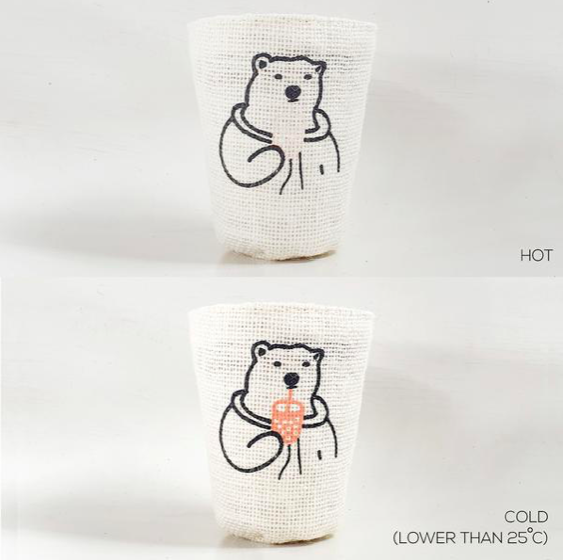 ABEARABLE 我和你的契合度就像珍珠與奶茶感溫變色多用途杯套