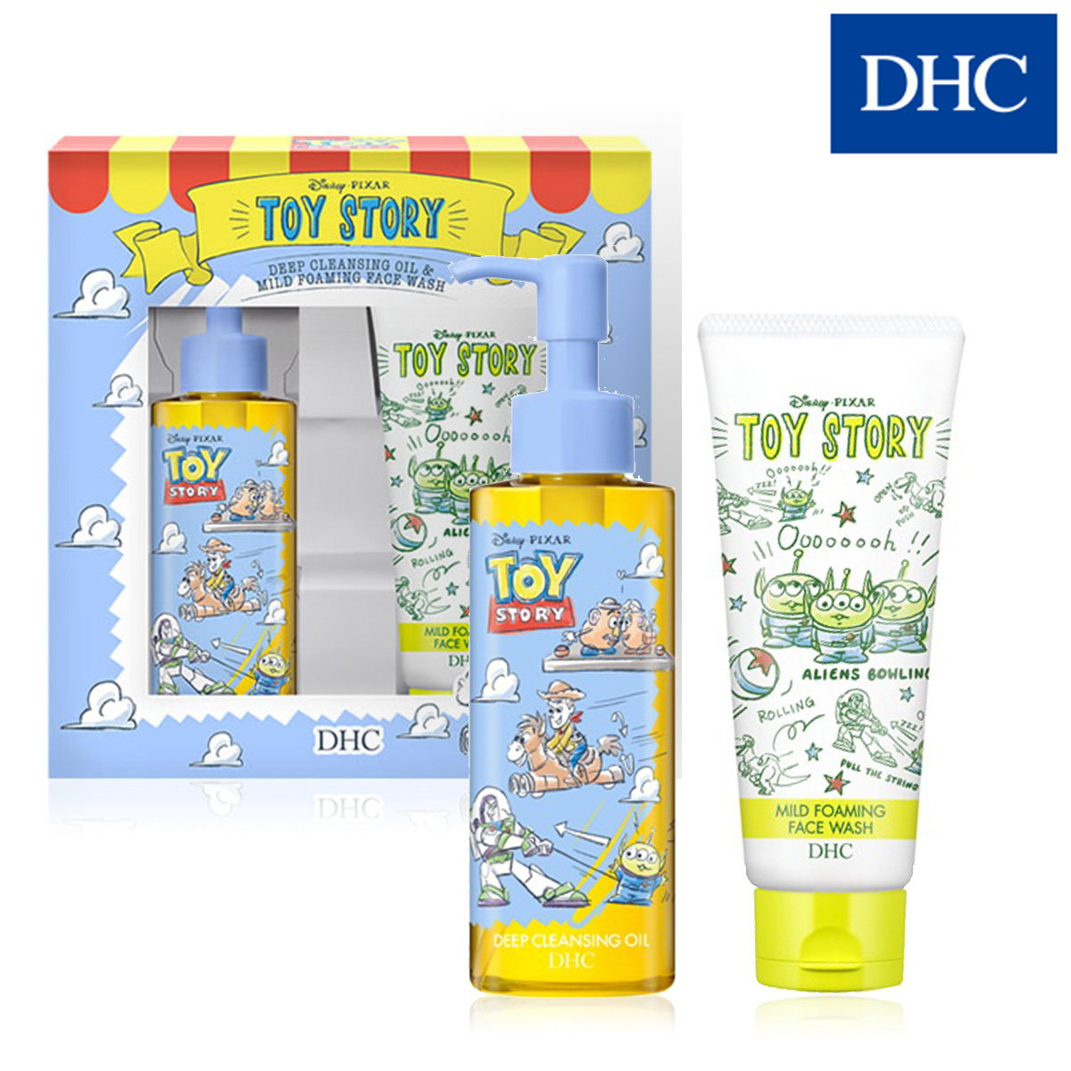 DHC 玩具總動員洗卸組（深層卸粧油 120ml+純欖滋養洗面乳100ml）