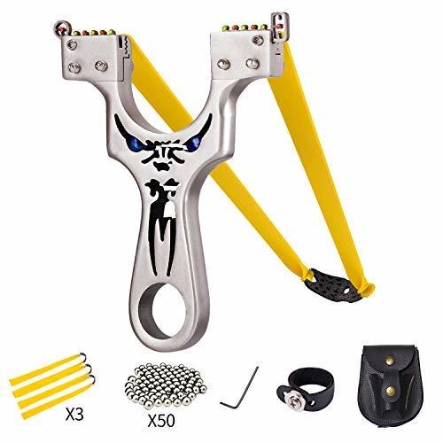 Wrist Rocket Slingshot,Metal Slingshot Professional Hun