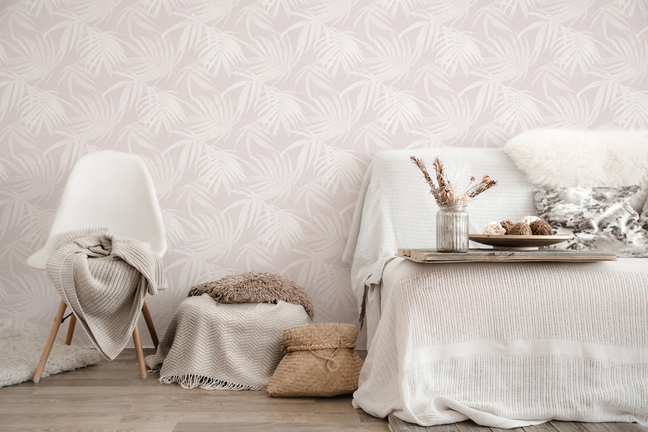 美牆貼貼//霧紫棕梠葉(5/10/20片裝)