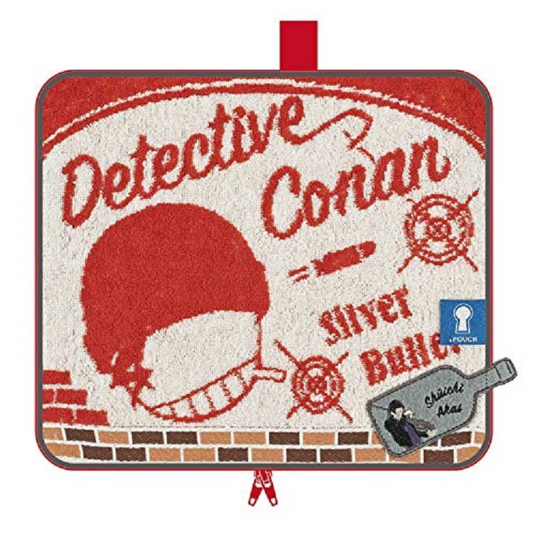 柯南日版拉鍊式毛巾布水瓶 /寶特瓶袋保溫、保冷 -赤井