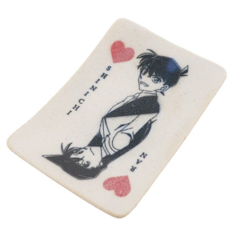 柯南日版撲克牌小皿-新一＆蘭