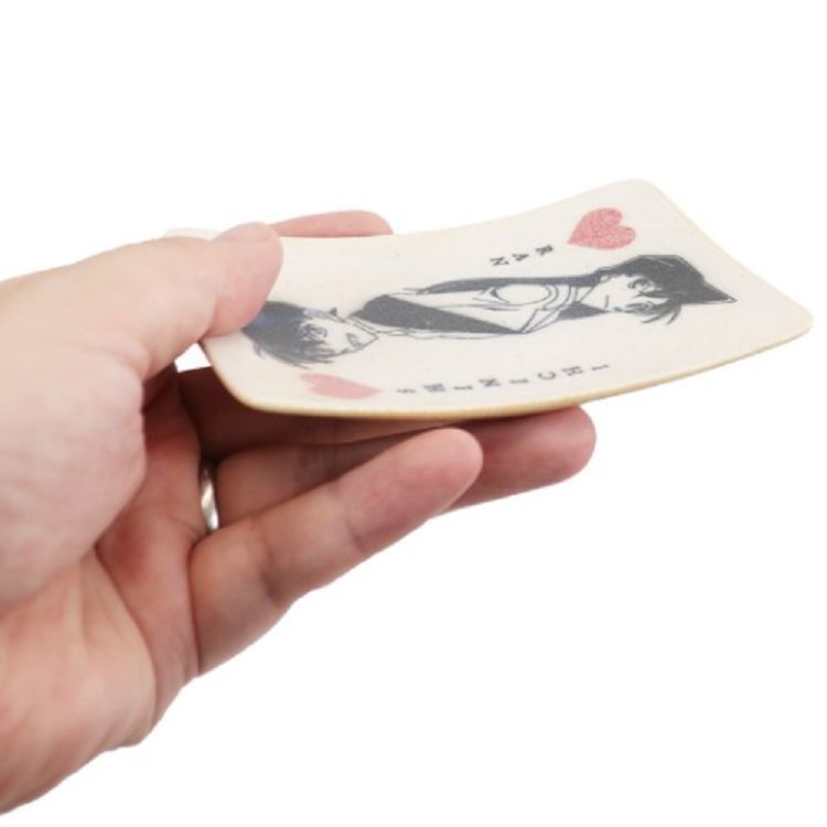 柯南日版撲克牌小皿-新一＆蘭