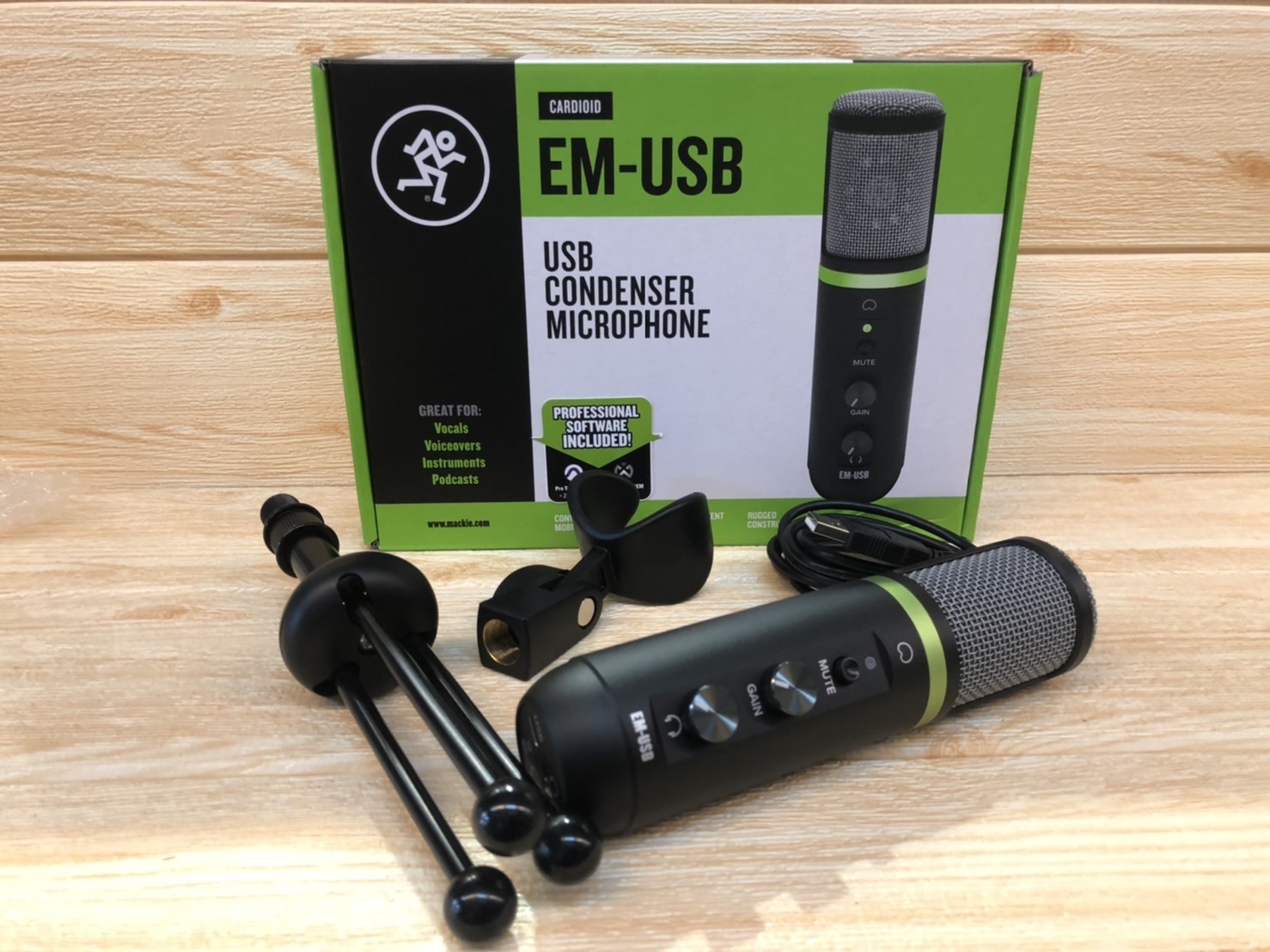 Mackie EM-USB USB 電容麥克風 直播 Podcast